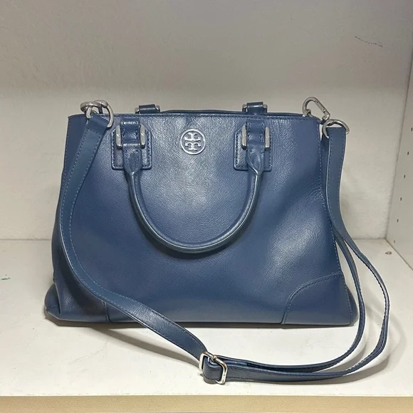 Tory Burch Navy Satchel - Picture 2 of 6